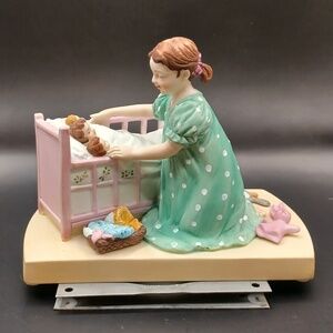 "Little Mother" by Norman Rockwell 1980 Porcelain Figurine